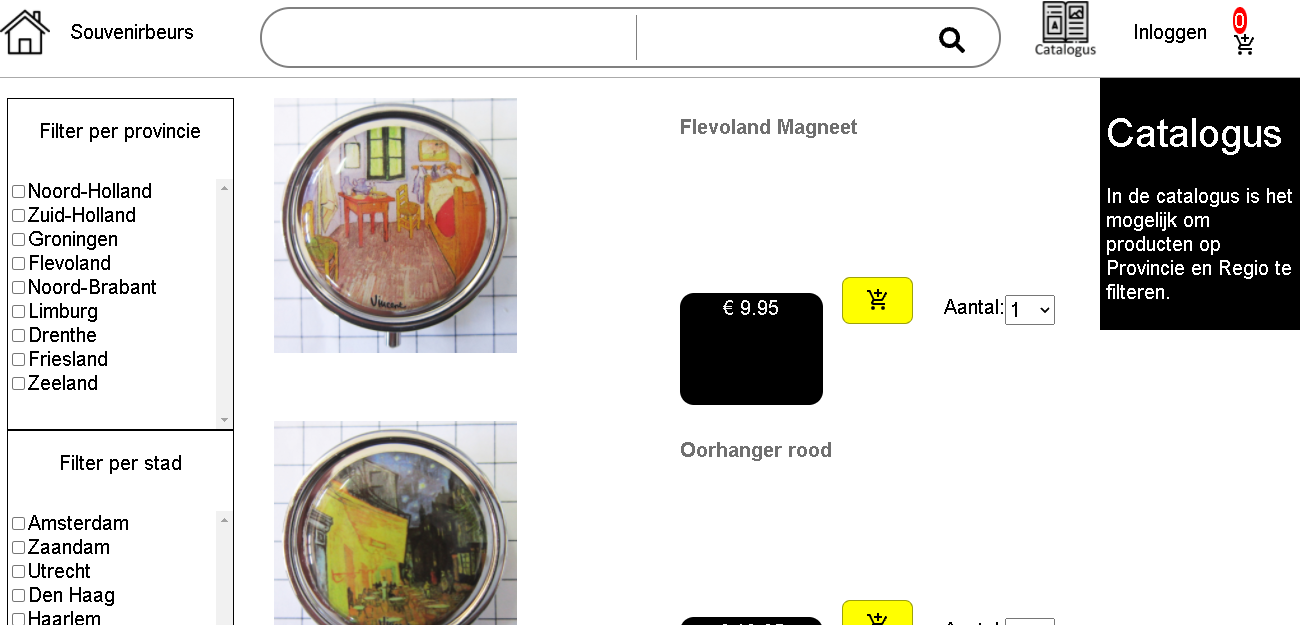 Een foto van het project Souvenirbeurs