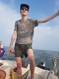 Een foto van Tim Terwijn op zijn zeilboot